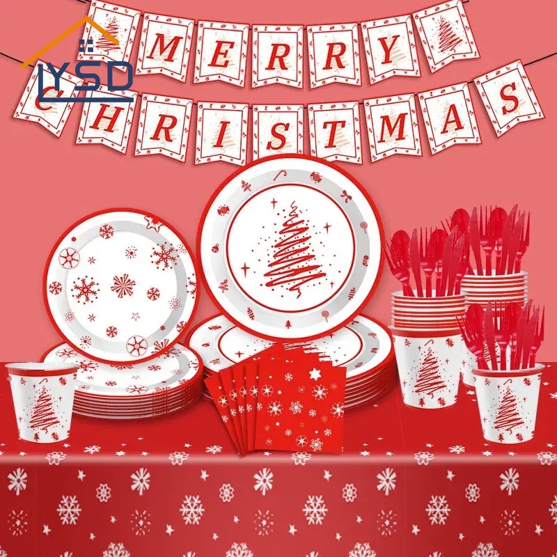 Set di stoviglie usa e getta di Natale