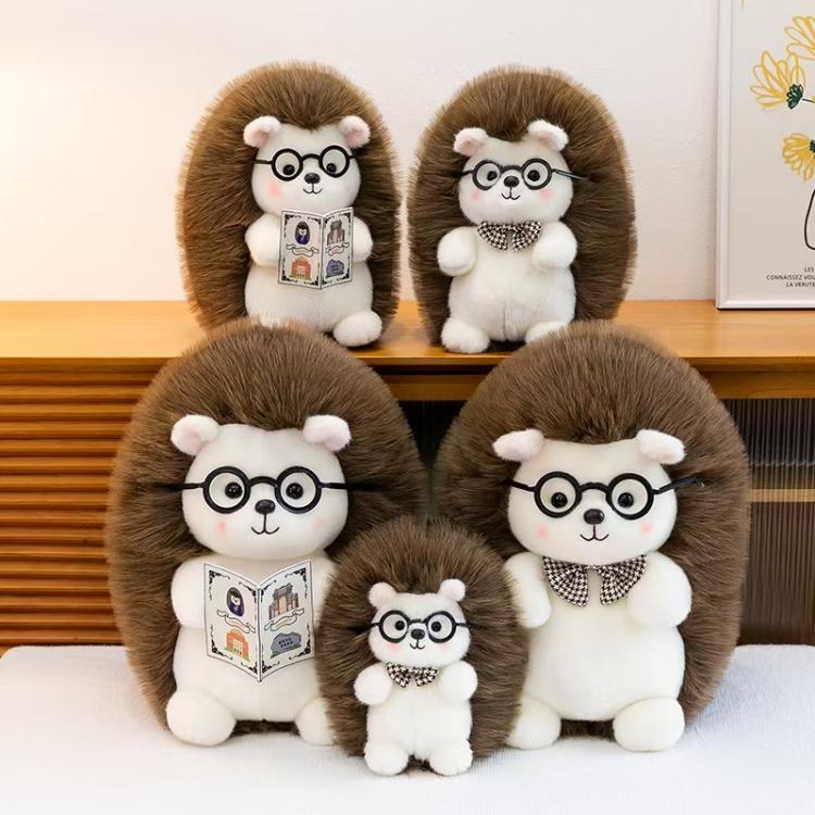 Peluche riccio con gli occhiali