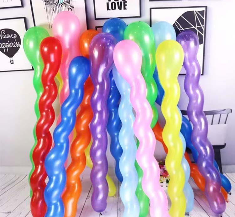 colorful spiral balloons
