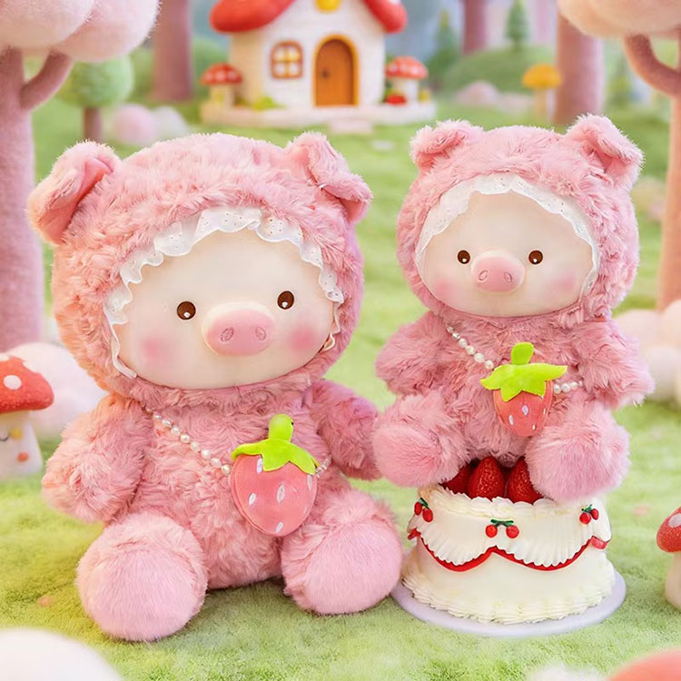 lace bonnet strawberry pig plush toy price
