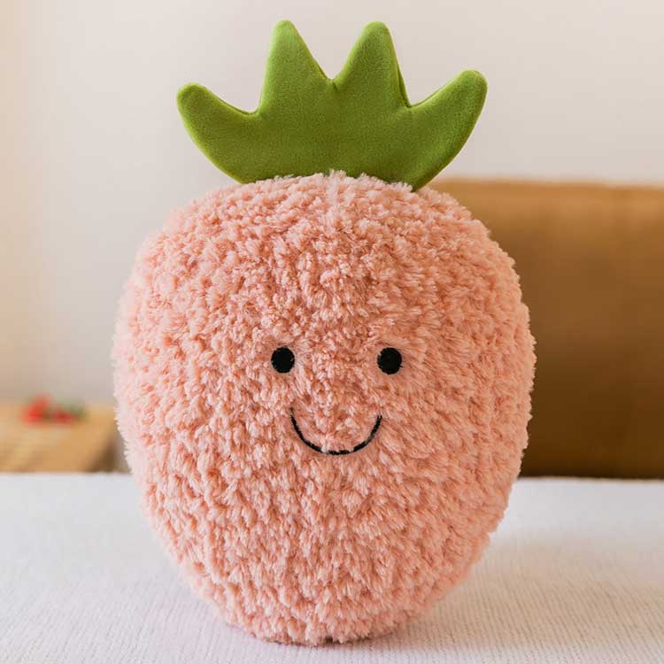 Ornamento per cuscino in peluche a forma di fragola