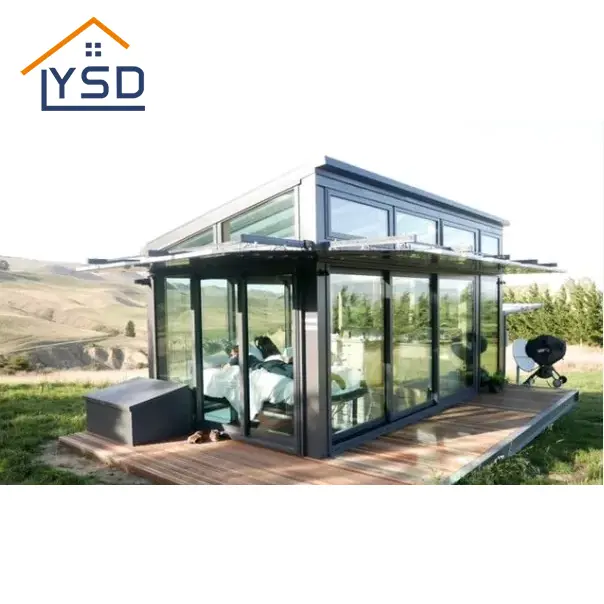 Cabina in vetro trasparente